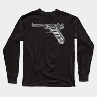 Luger Diagram (white) Long Sleeve T-Shirt